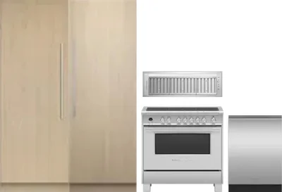 5 Piece Package Includes Refrigerator, Freezer, Range, Hood And Dishwasher